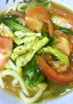 トマト入り❤京風カレーうどん-レシピのメイン写真