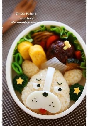 ムスッとした顔のブルドッグくん＊キャラ弁-レシピのメイン写真