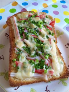 ねぎかまチーズトースト-レシピのメイン写真