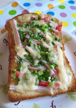 ねぎかまチーズトースト-レシピのメイン写真