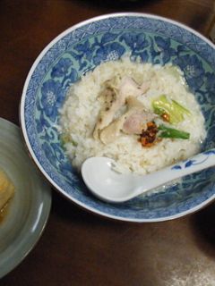 蒸し鶏作って中華粥-レシピのメイン写真