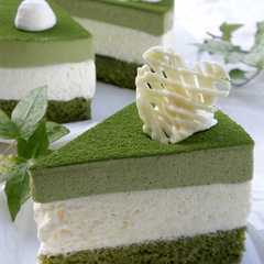รูปของ 抹茶とホワイトチョコのムースケーキ