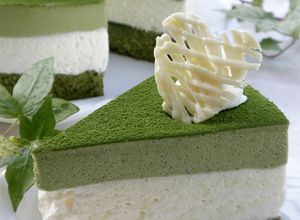 抹茶とホワイトチョコのムースケーキ-レシピのメイン写真