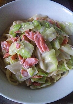 鮭とキャベツのスパゲティ-レシピのメイン写真