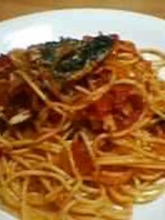 秋刀魚(さんま)とトマトのパスタ-レシピのメイン写真