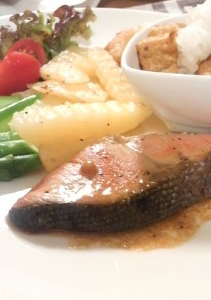 簡単◎レンジde鮭のレモンバターソース-レシピのメイン写真
