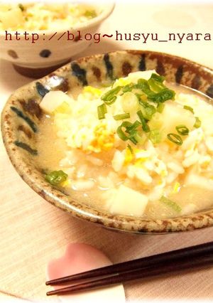 ほんだしdeほっこり簡単♪長芋・卵雑炊-レシピのメイン写真