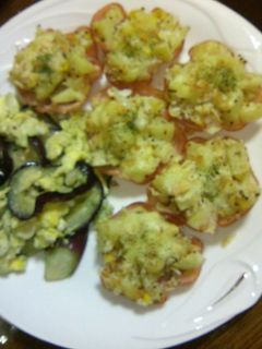 ジャーマンポテトのハムカップグラタン♪-レシピのメイン写真