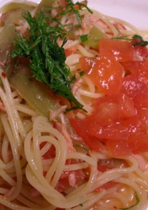 ツナとトマトの冷製パスタ-レシピのメイン写真