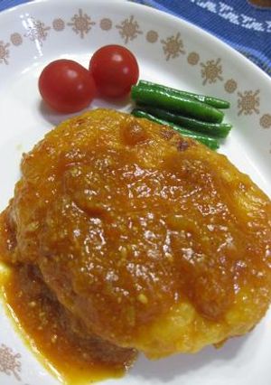 鶏肉と豆腐の充実野菜煮込みハンバーグ-レシピのメイン写真