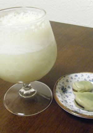 塩が決め手！ずんだ風☆そら豆ミルクラテ-レシピのメイン写真