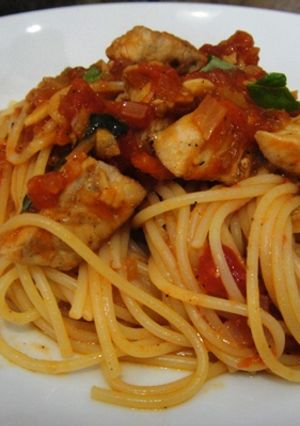 カジキマグロのトマトソースパスタ-レシピのメイン写真