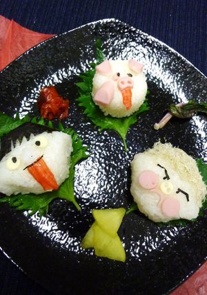 笑えるぅ？～変顔おにぎりでにらめっこ　-レシピのメイン写真