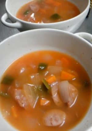 お餅入り野菜スープ-レシピのメイン写真