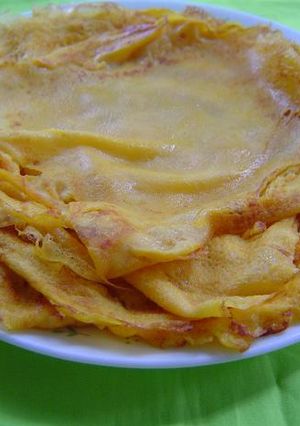 野菜ジュースで作るヘルシークレープ♪-レシピのメイン写真