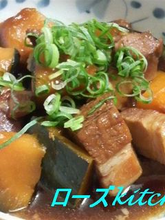 豚の角煮とカボチャの煮物-レシピのメイン写真