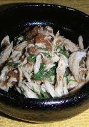 蒸し鶏の梅しそ和え-レシピのメイン写真