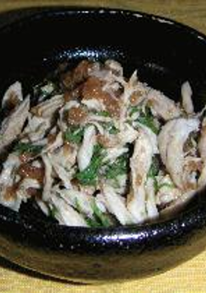 蒸し鶏の梅しそ和え-レシピのメイン写真