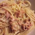 鮭のクリームパスタ