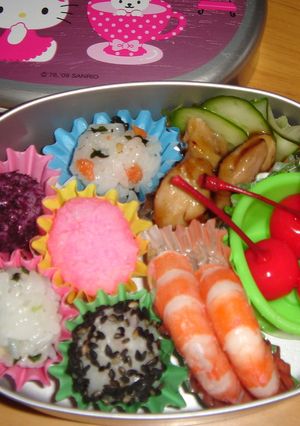幼稚園の五色おにぎり弁当-レシピのメイン写真