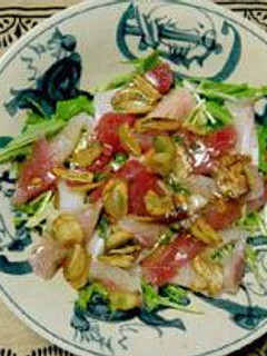 水菜の刺身サラダ仕立て-レシピのメイン写真