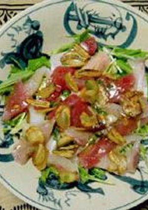 水菜の刺身サラダ仕立て-レシピのメイン写真