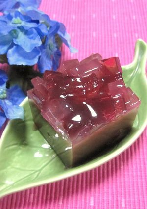 父の日✿移り気な あじさい水羊羹✿-レシピのメイン写真