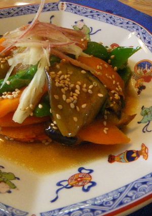 「ほんだし」で簡単！夏野菜の揚げびたし-レシピのメイン写真