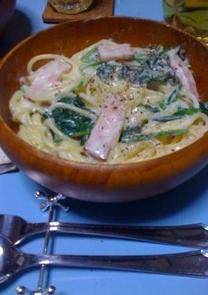 ソース缶で♪ホワイトソースのパスタ-レシピのメイン写真