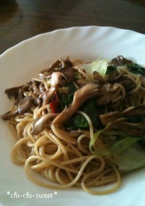 ＊舞茸とレタスのパスタ＊-レシピのメイン写真