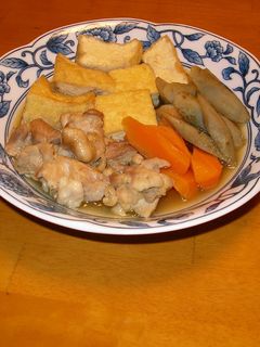 厚揚げと鶏とごぼうの煮物-レシピのメイン写真