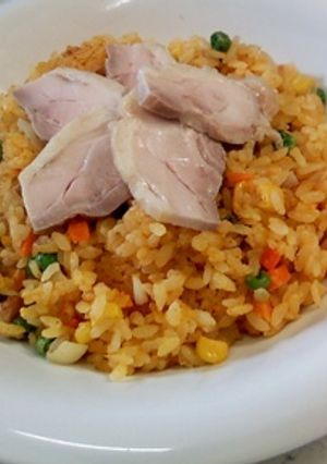 冷ご飯と野菜ジュースで 簡単チキンライス-レシピのメイン写真