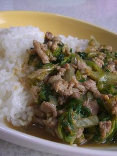 麻婆レタス丼-レシピのメイン写真