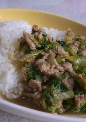 麻婆レタス丼-レシピのメイン写真