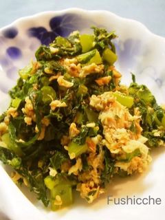 鯖そぼろと大根葉の炒めもの-レシピのメイン写真