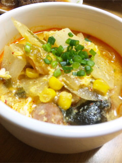 ★余り物で!!食べるキムチ春雨スープ★-レシピのメイン写真