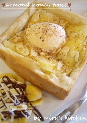 ぶっ飛ぶ旨さのアーモンドハニートースト♡-レシピのメイン写真