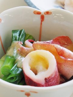 ボイルやりいかの酢味噌あえ-レシピのメイン写真
