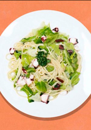タコとキャベツのパスタ-レシピのメイン写真