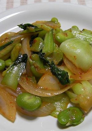 そら豆のコチュジャン炒め-レシピのメイン写真