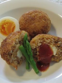ミートソースde簡単!!ライスコロッケ-レシピのメイン写真