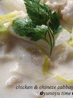 鶏ムネ肉と白菜の牛乳スープ~♬♪♫-レシピのメイン写真