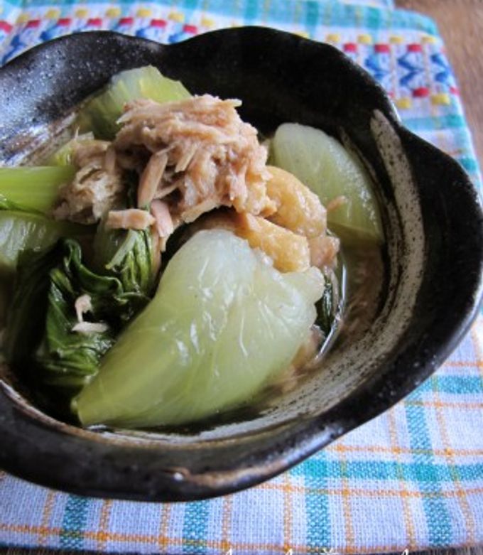 5分煮るだけ♪チンゲン菜とツナの炊いたん-レシピのメイン写真