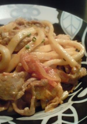 ウチの❤豚キムチ焼きうどん-レシピのメイン写真