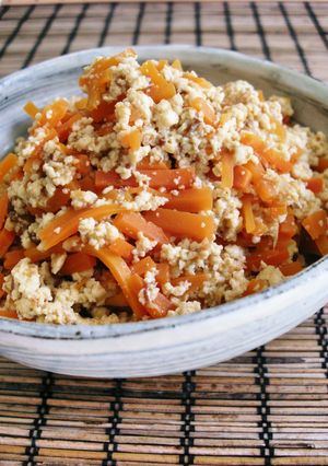 にんじんと豆腐の炒り煮♡-レシピのメイン写真