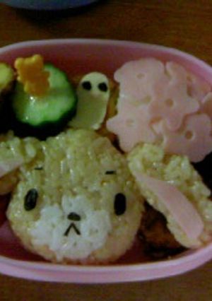 【キャラ弁】くろうさ 梅雨ver.-レシピのメイン写真