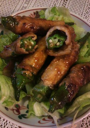 冷めてもおいしい！オクラの豚肉巻き♬-レシピのメイン写真