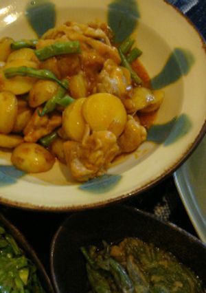 鶏と新じゃがのケチャ味噌炒め-レシピのメイン写真