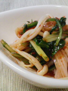 * えのきと水菜のキムチ和え *-レシピのメイン写真