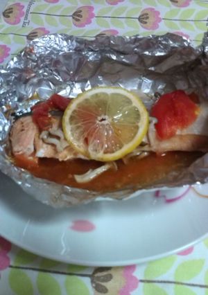 鮭のヘルシーホイル焼き♪-レシピのメイン写真